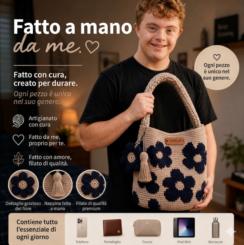 Borsa Crochet Fatta a Mano da Leo