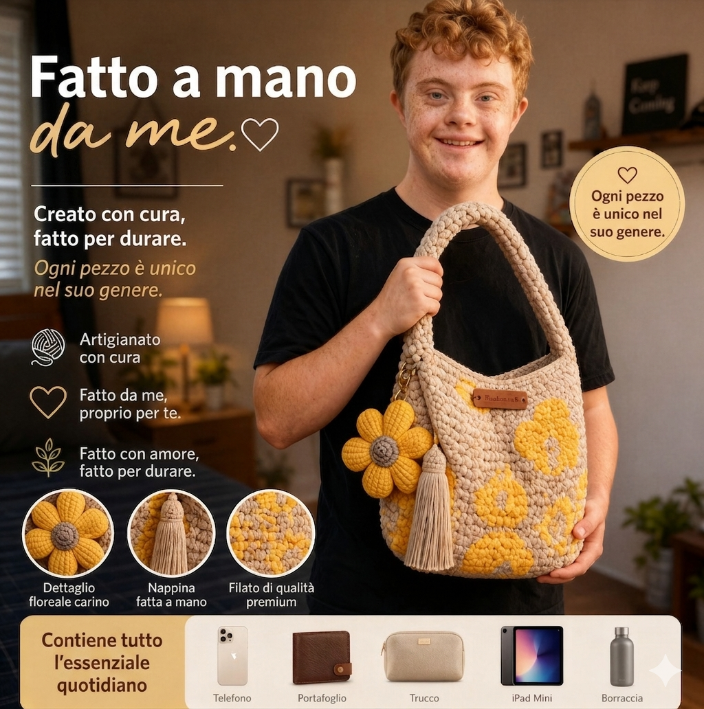 Borsa Crochet Fatta a Mano da Leo