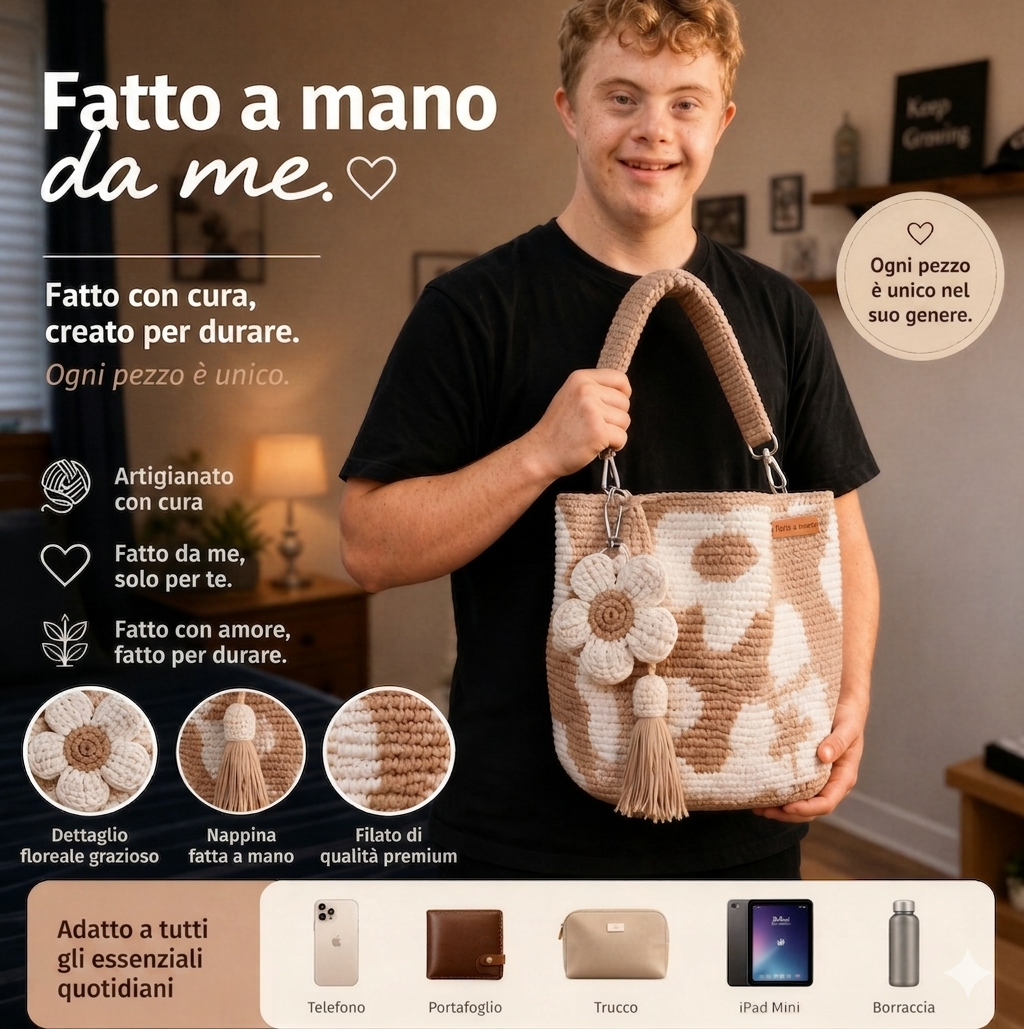 Borsa Crochet Fatta a Mano da Leo