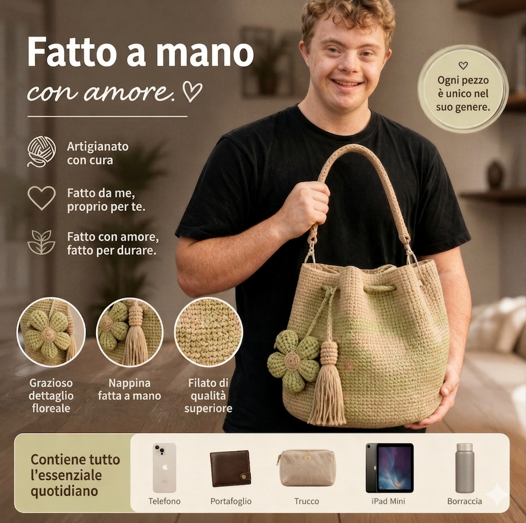Borsa Crochet Fatta a Mano da Leo